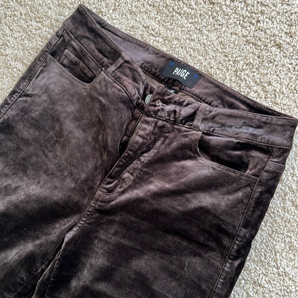 Paige Houston Ultra Skinny Velvet Jeans Sz 28